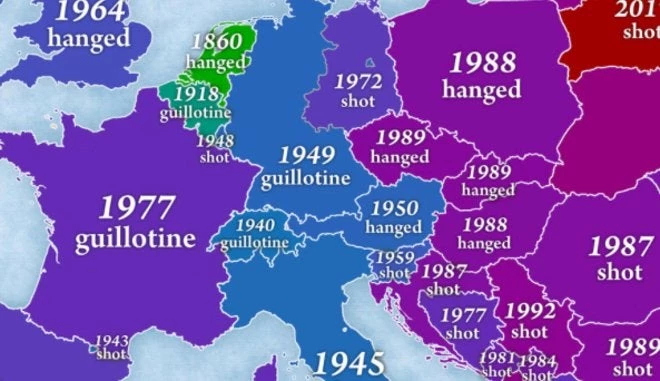 Η θανατική ποινή στην Ευρώπη: Πού συνεχίζεται ακόμη – Πότε έγινε η τελευταία εκτέλεση στην Ελλάδα